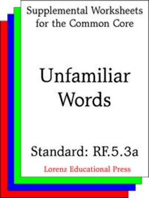 cover image of CCSS RF.5.3a Unfamiliar Words